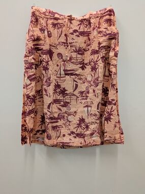 D&Co Naturals Tropical Print Skirt XLP Women Elastic Waist A-Line Beach Vacation